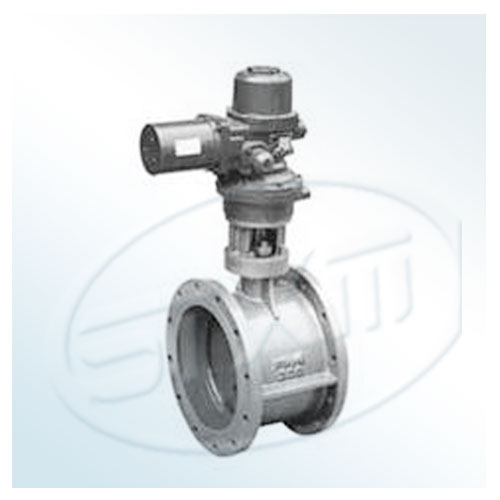 Pneumatic tilting dust gas butterfly valve