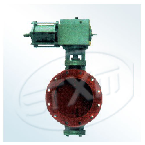Cable type inclined plate dust gas butterfly valve